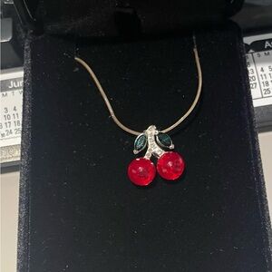 Crystal cherry  necklace